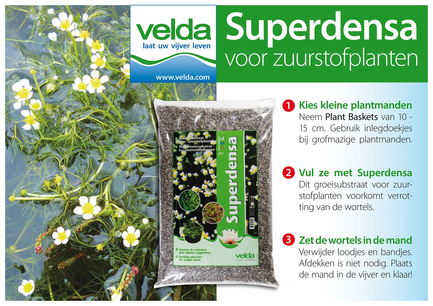 Velda Superdensa substrat plantes oxygène bassin