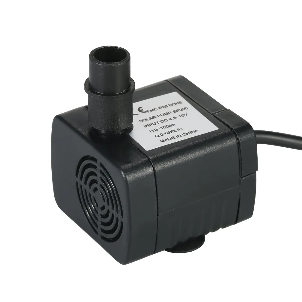 Decdeal Pompe de fontaine solaire 6 V 1,2 W 160 L/h sans brosse