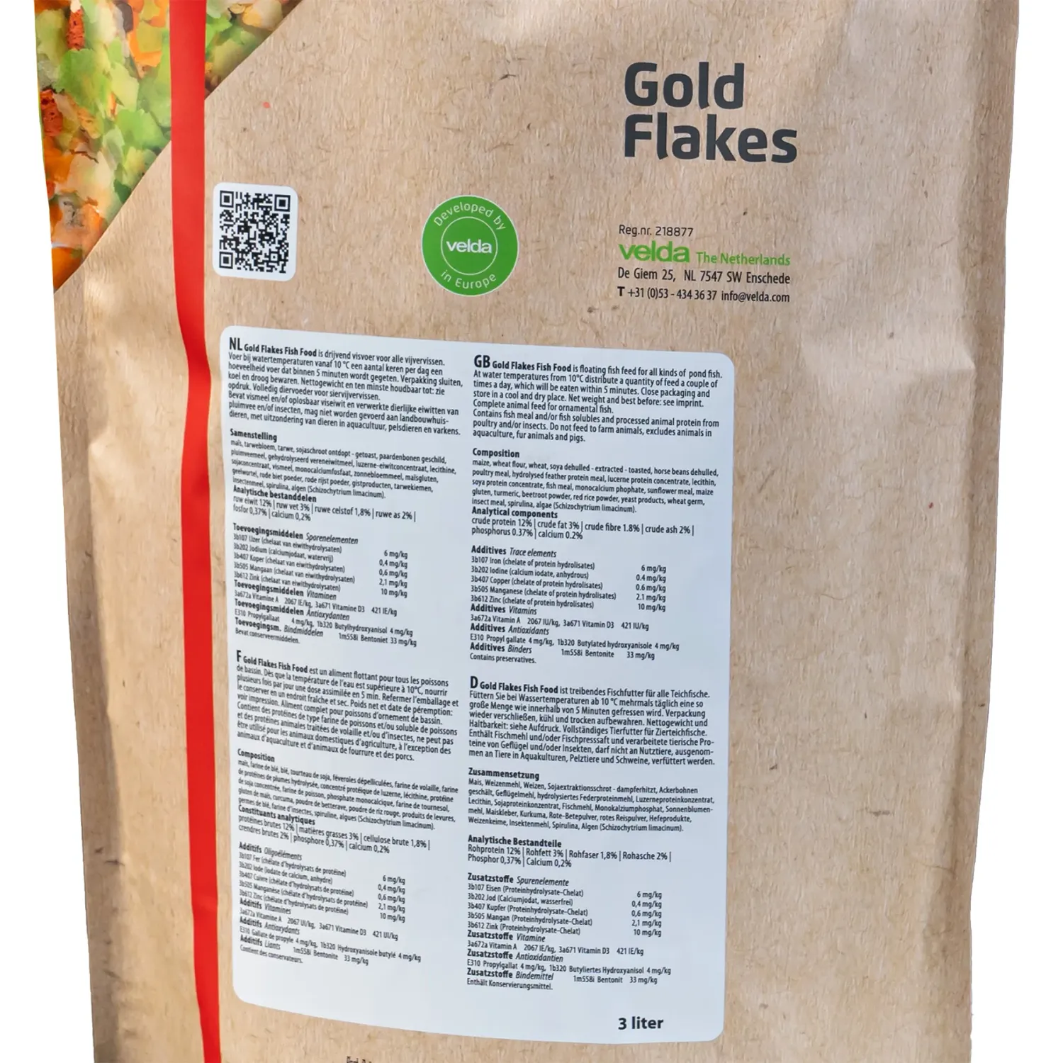 Velda Gold Flakes nourriture flocons bassin