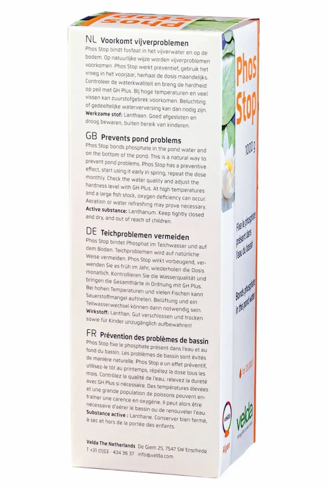 Velda Phos Stop anti-phosphate bassin lanthane