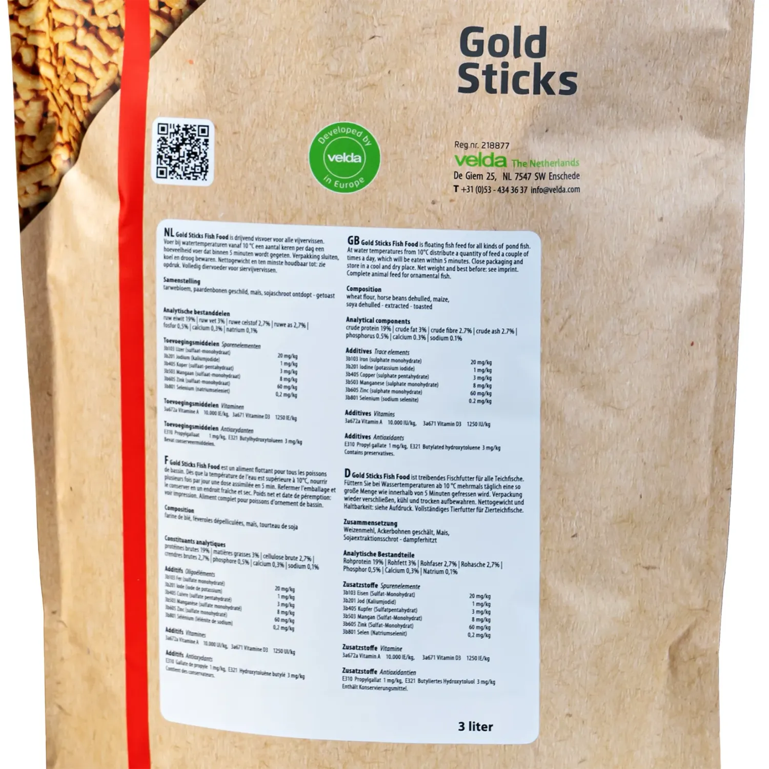 Velda Gold Sticks Fish Food bâtonnets poissons