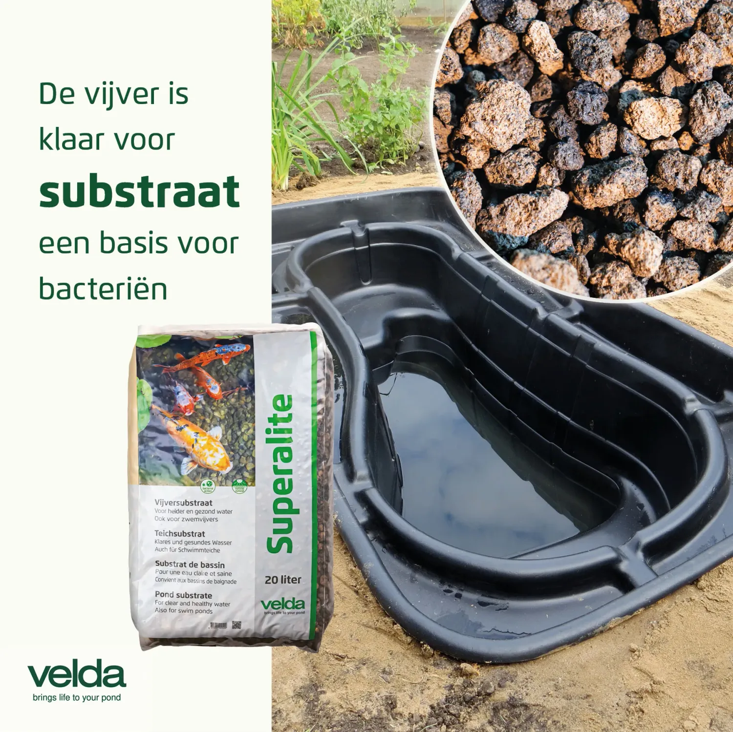 Velda Superalite substrat pour bassin