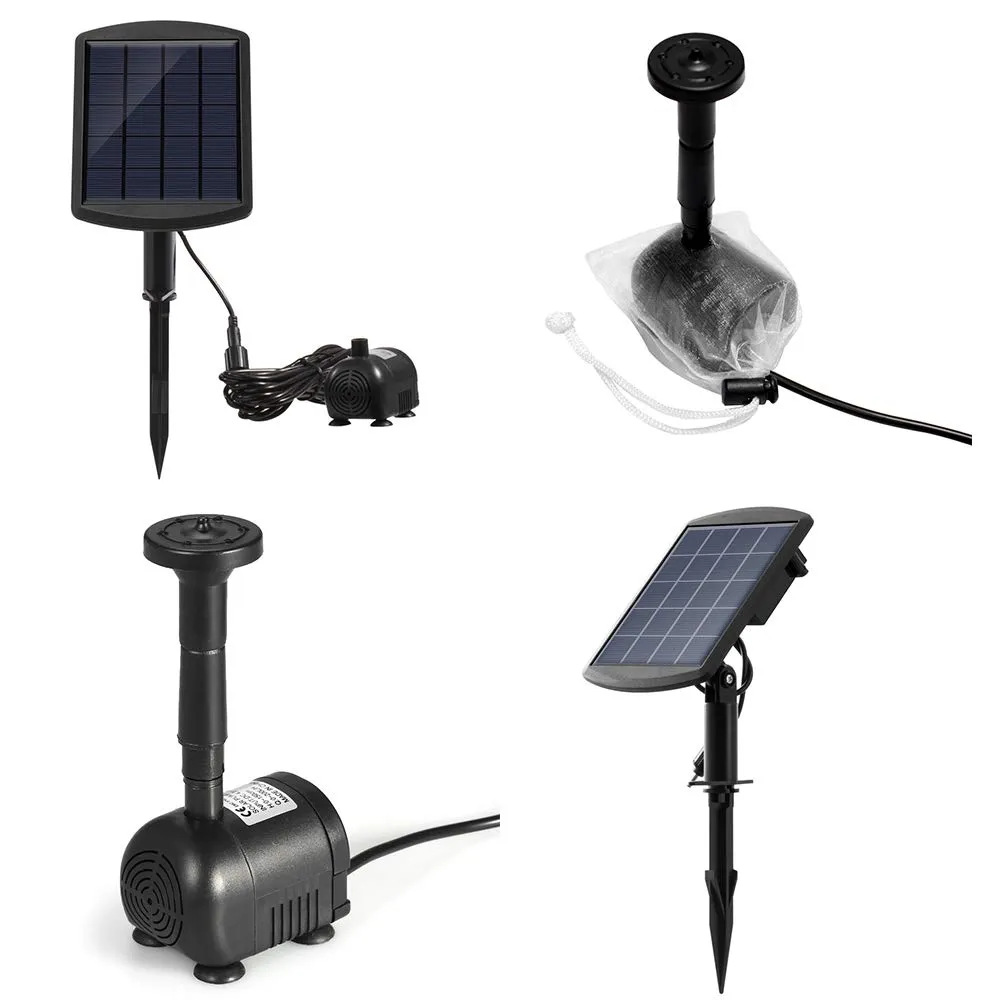 Decdeal Pompe à eau solaire sans balais faible luminosité 200 L/h