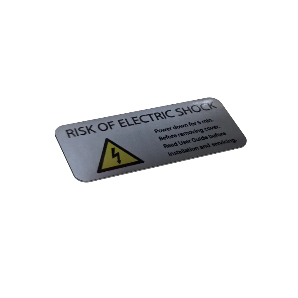 FlowFriend Junior HFP 70 autocollant avertissement choc électrique