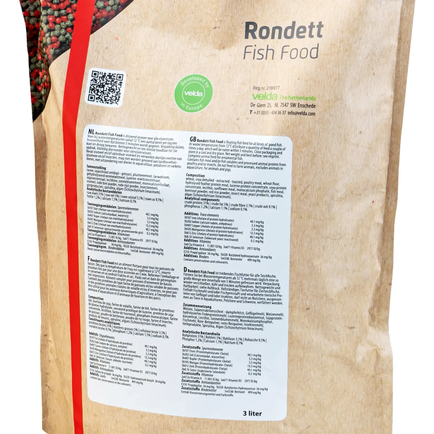 Velda Rondett Fish Food granulés flottants