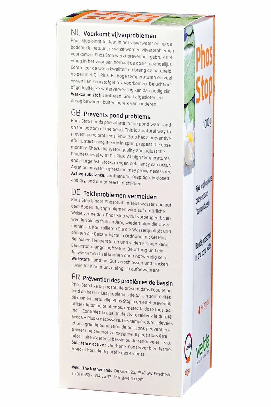 Velda Phos Stop anti-phosphate bassin lanthane