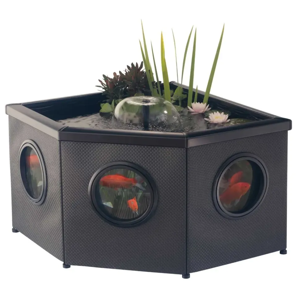 Aquagarden Pond Corner Moka bassin surélevé 330 L vitres