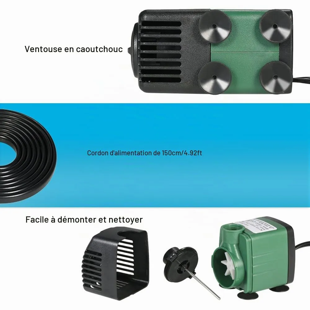 Decdeal 1500L/H pompe submersible 25W réglable