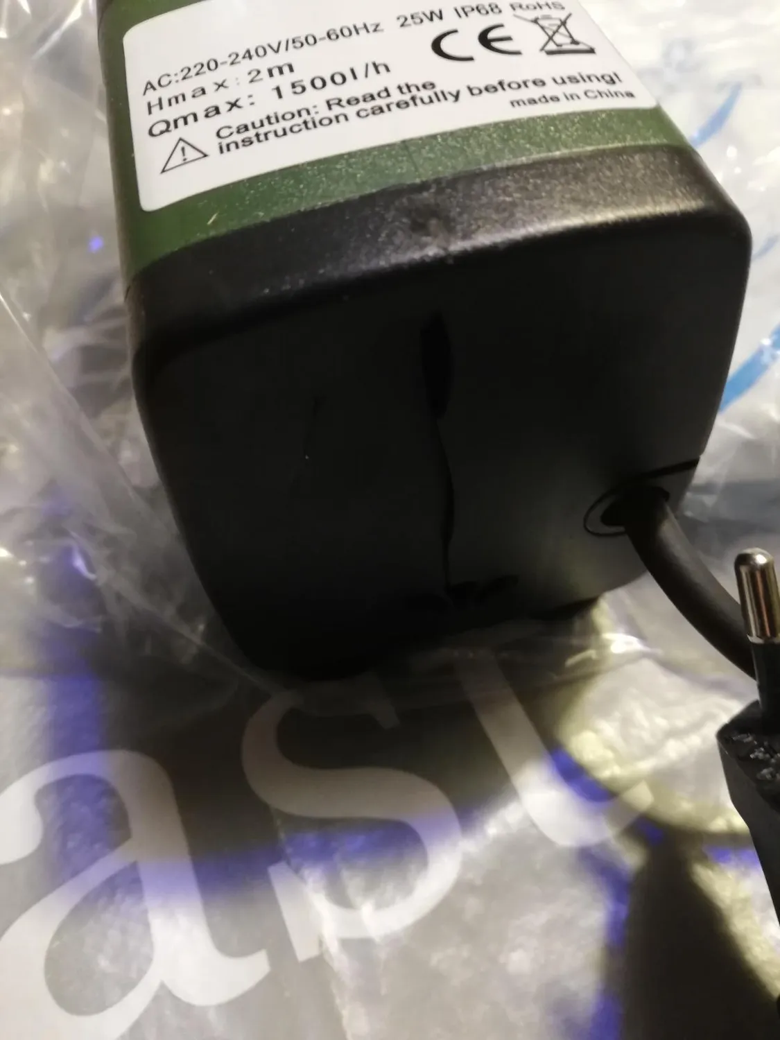 Decdeal 1500L/H pompe submersible 25W réglable