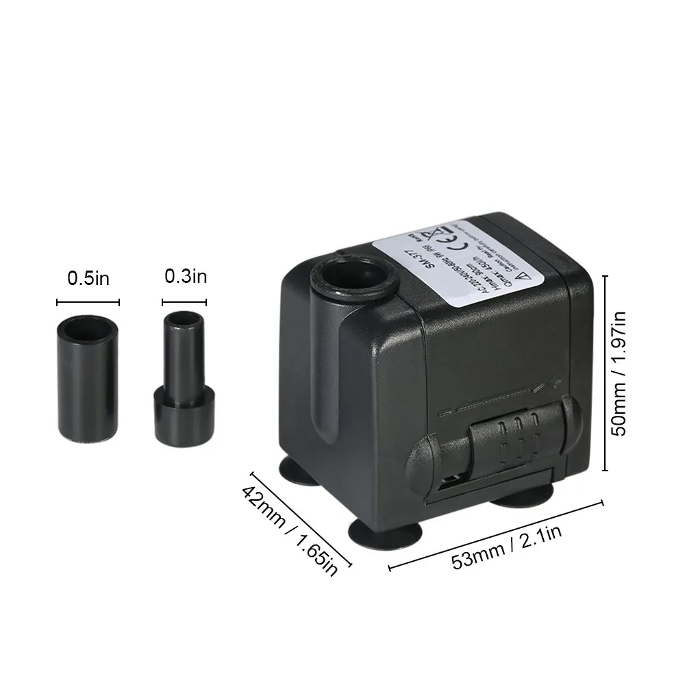 Decdeal 450L/H pompe submersible 6W réglable