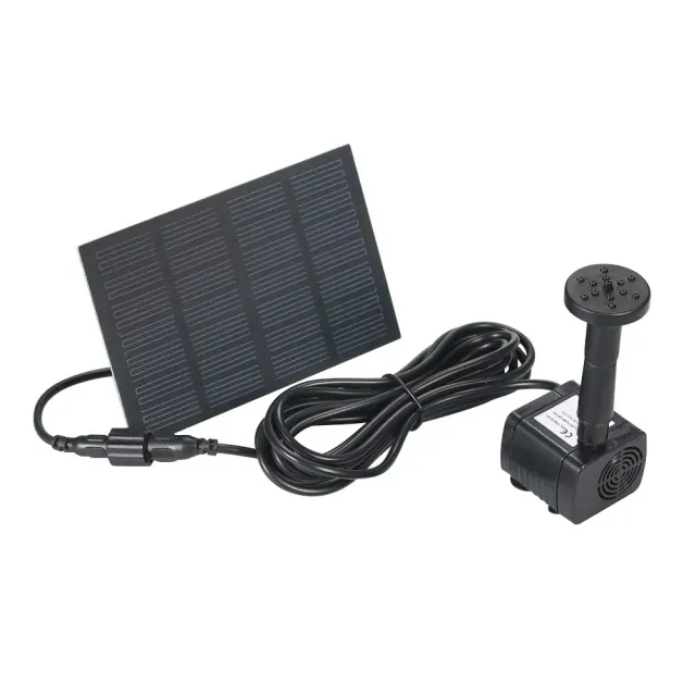 Decdeal Pompe de fontaine solaire 6 V 1,2 W 160 L/h sans brosse