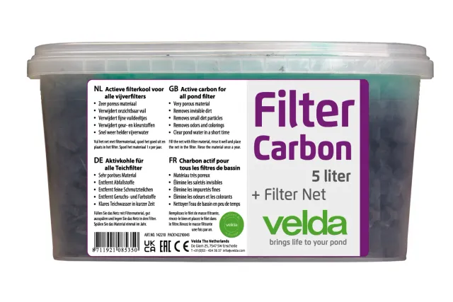 Velda charbon actif média filtrant bassin purifiant