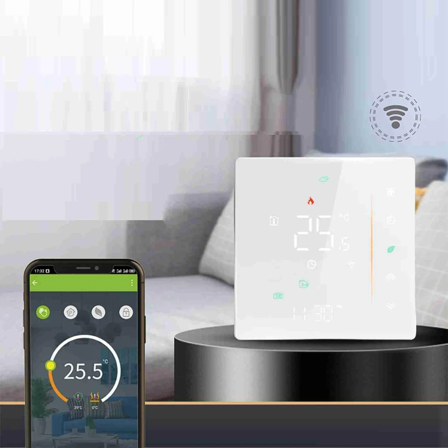 Decdeal Thermostat WiFi chauffage eau programmable tactile