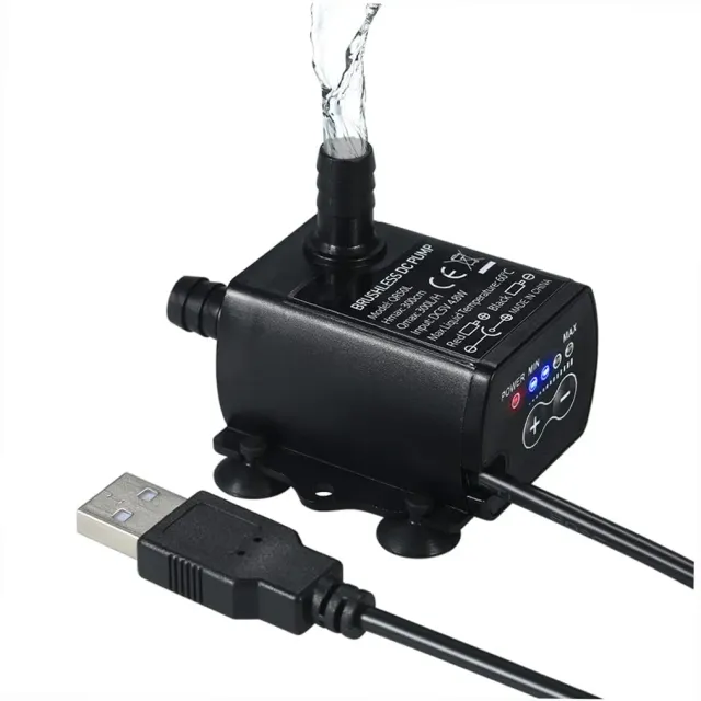 Decdeal pompe fontaine USB 300L/H 4,8W réglable