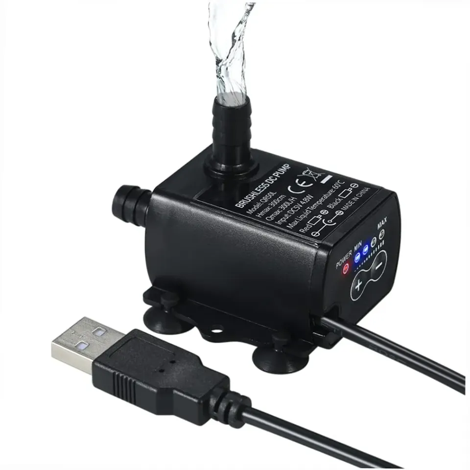 Decdeal pompe fontaine USB 300L/H 4,8W réglable