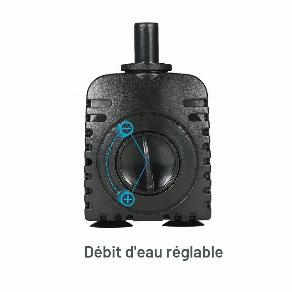 Decdeal Pompe eau submersible 600 L/h 8W réglable