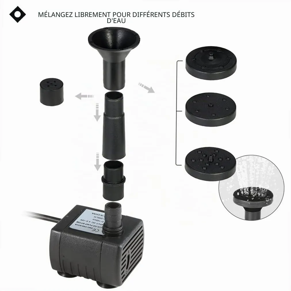 Decdeal pompe fontaine solaire polycristalline