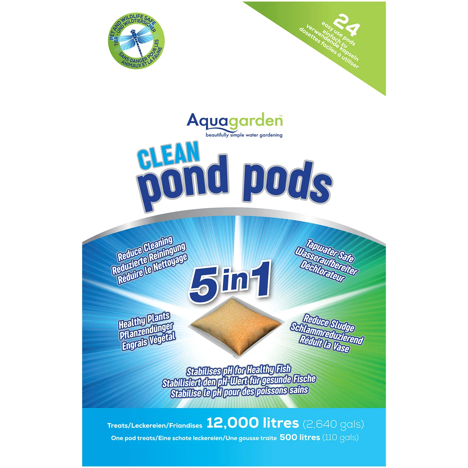 Aquagarden Clean Pond Pods traitement bassin 5-en-1