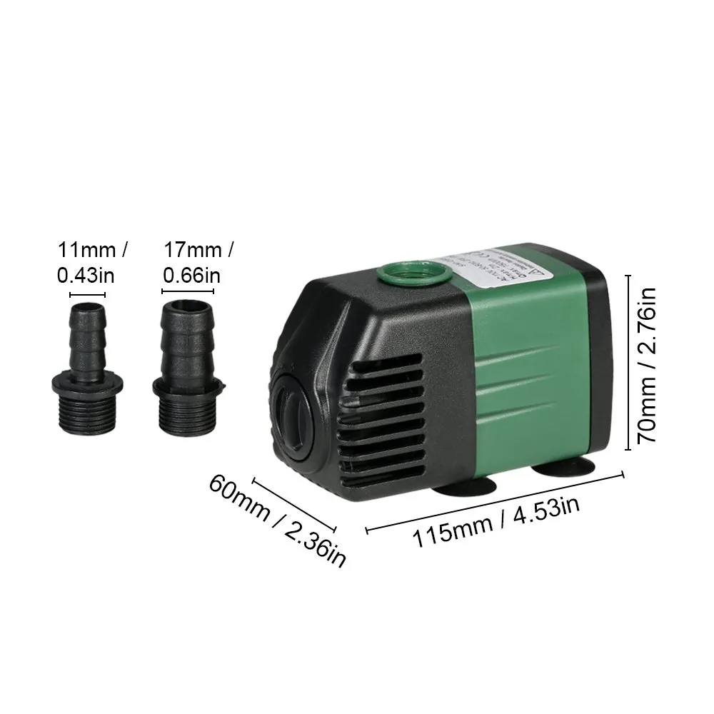 Decdeal 1500L/H pompe submersible 25W réglable