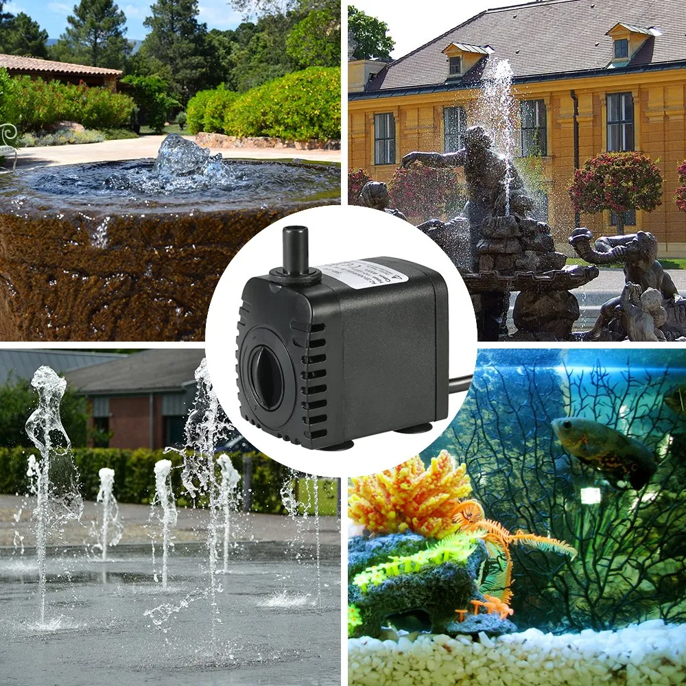 Decdeal Pompe eau submersible 600 L/h 8W réglable