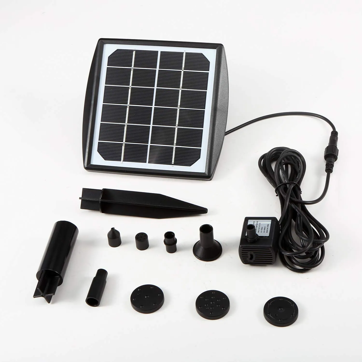 Decdeal Fontaine solaire 6 V 2 W 200 L/h avec 4 buses