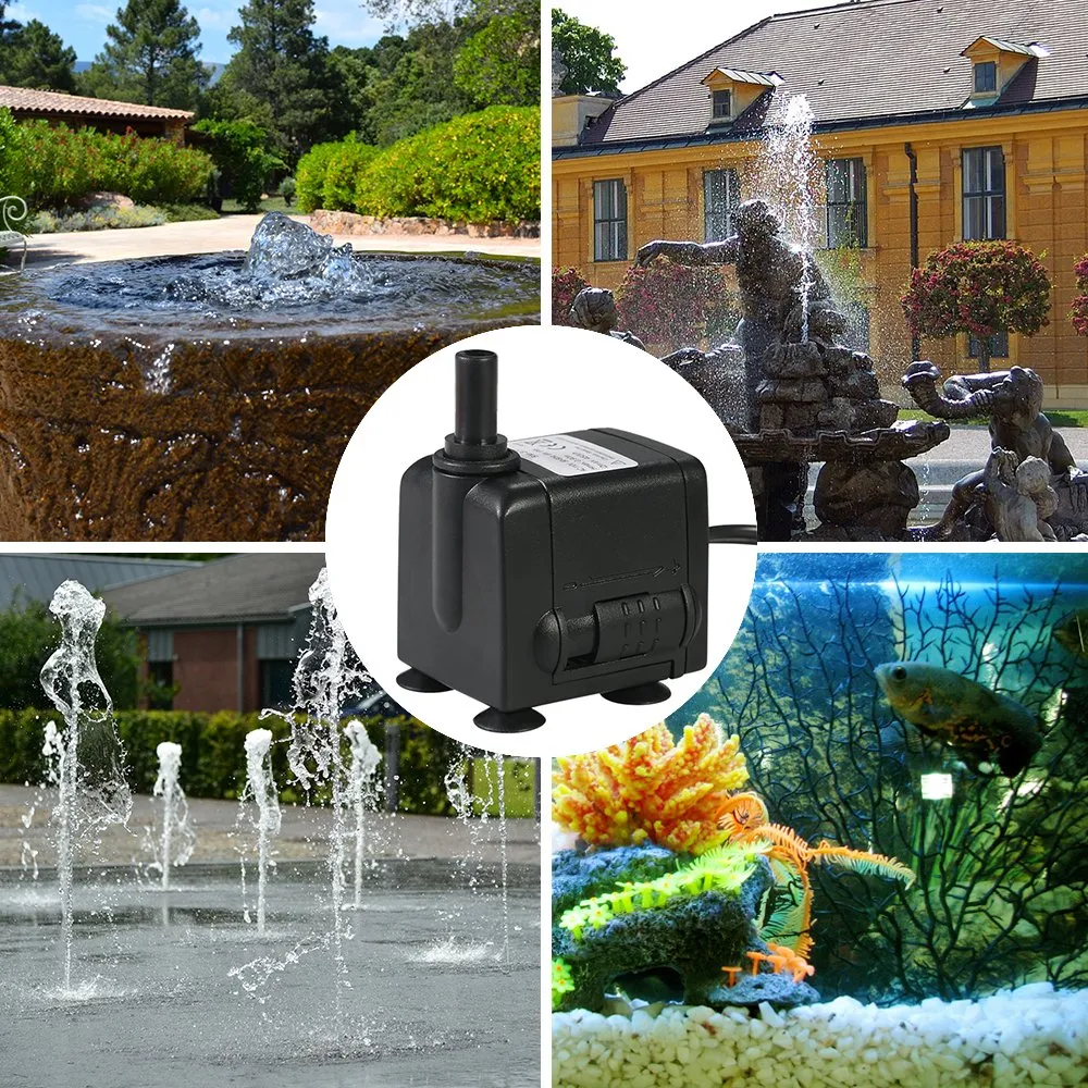 Decdeal 450L/H pompe submersible 6W réglable