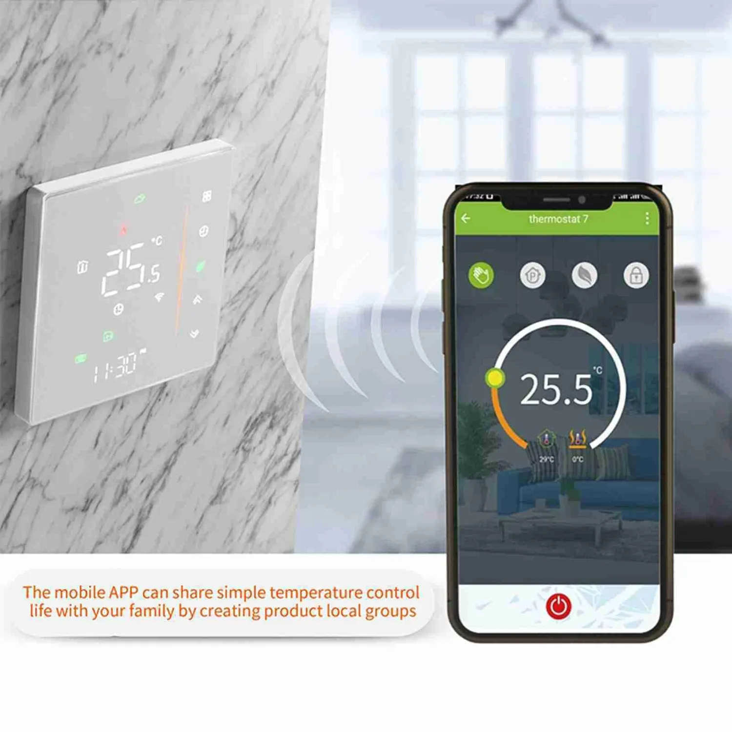 Decdeal Thermostat WiFi chauffage eau programmable tactile