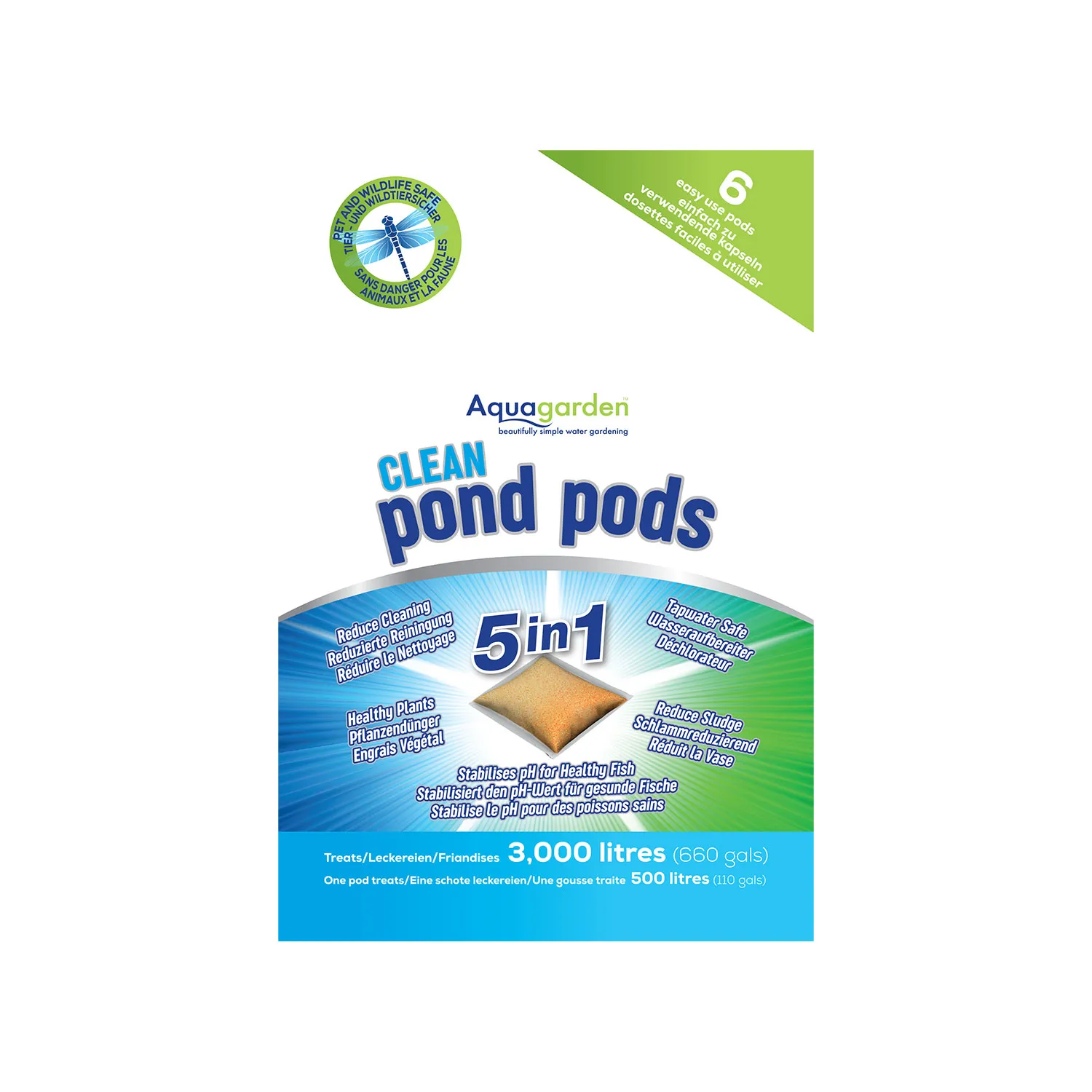 Aquagarden Clean Pond Pods traitement bassin 5-en-1