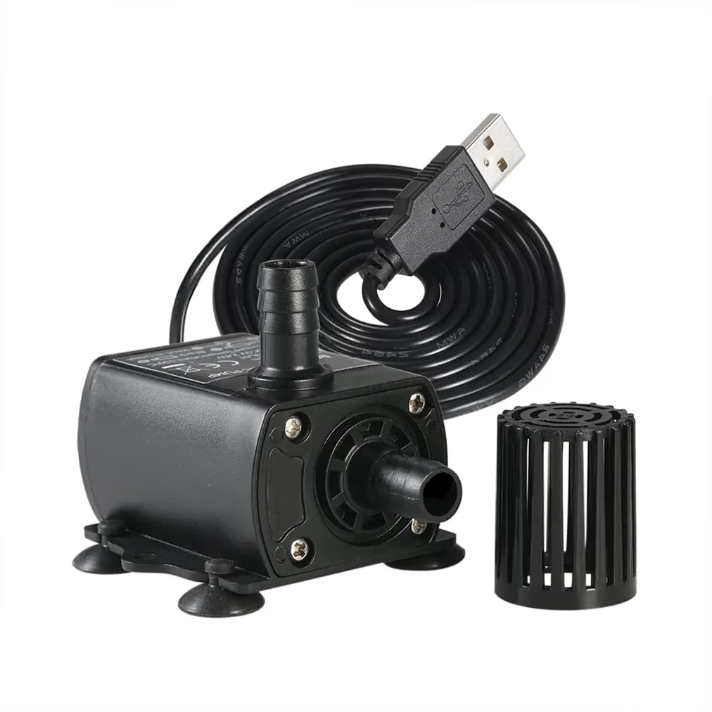 Decdeal pompe fontaine USB 300L/H 4,8W réglable